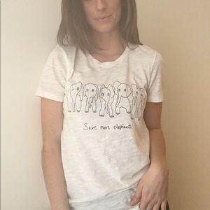 J. Crew cream t-shirt